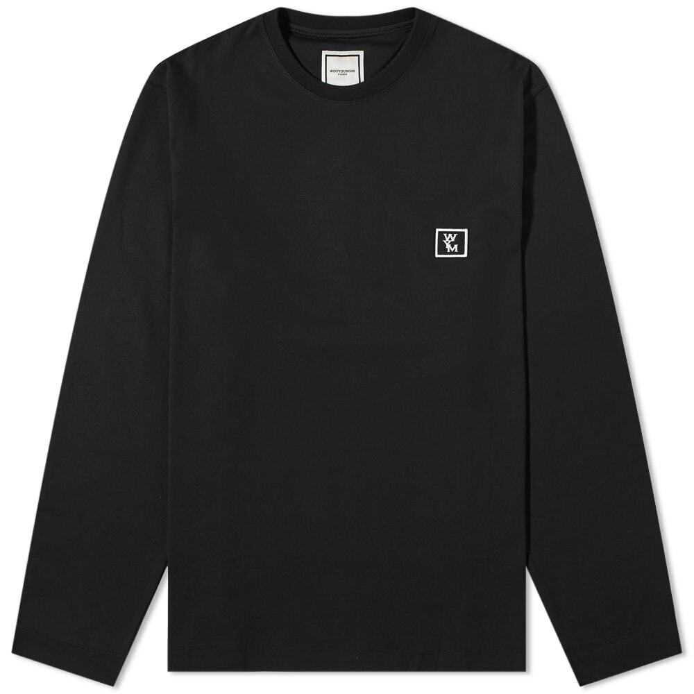 Wooyoungmi Men's Long Sleeve Back Logo T-Shirt in Black Wooyoungmi