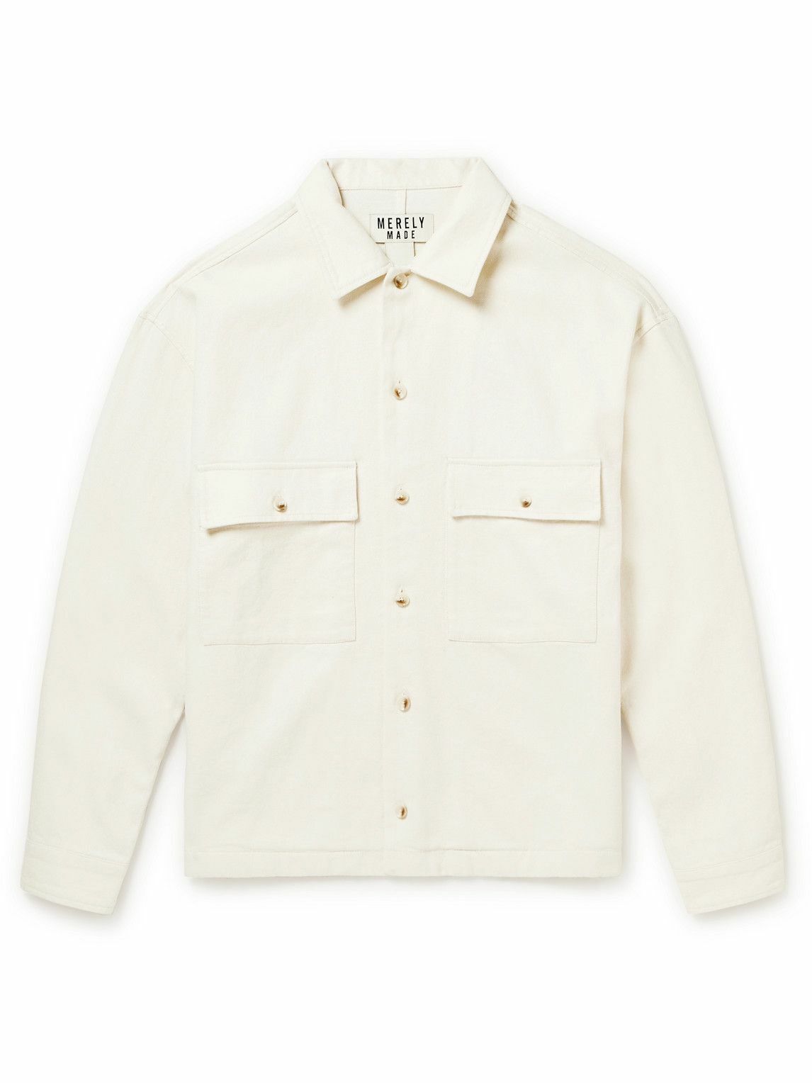Merely Made Linen and CottonBlend Canvas Jacket White