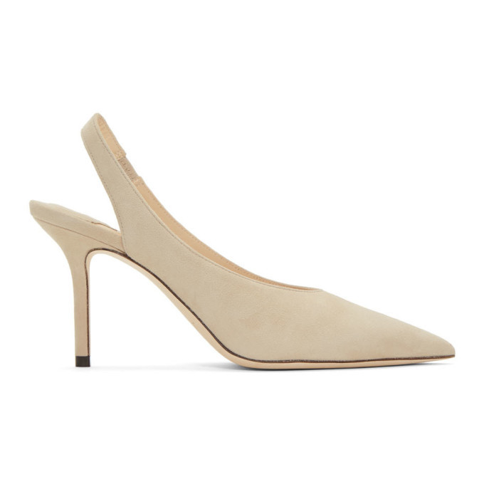 Jimmy Choo Taupe Suede Ivy Slingback Heels Jimmy Choo