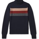 Oliver Spencer - Talbot Striped Virgin Wool Rollneck Sweater - Blue