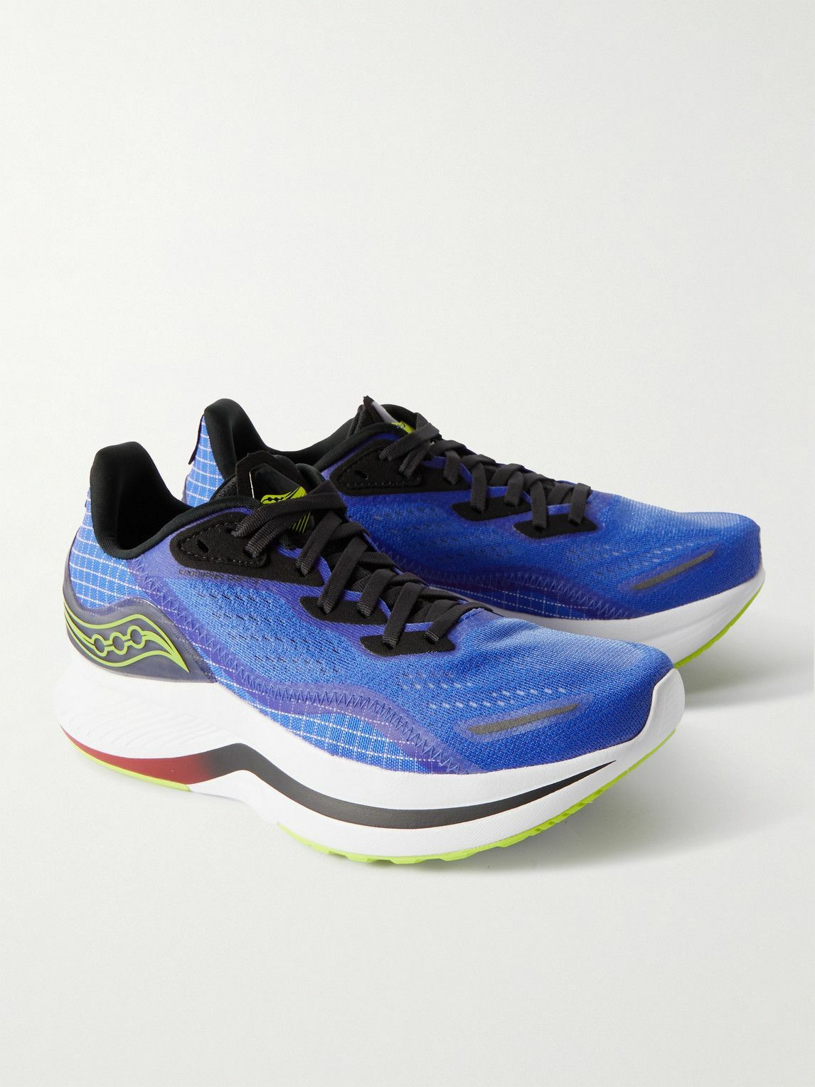 Saucony - Endorphin Shift 12 TPU-Trimmed mesh and canvas running sneakers - Blue