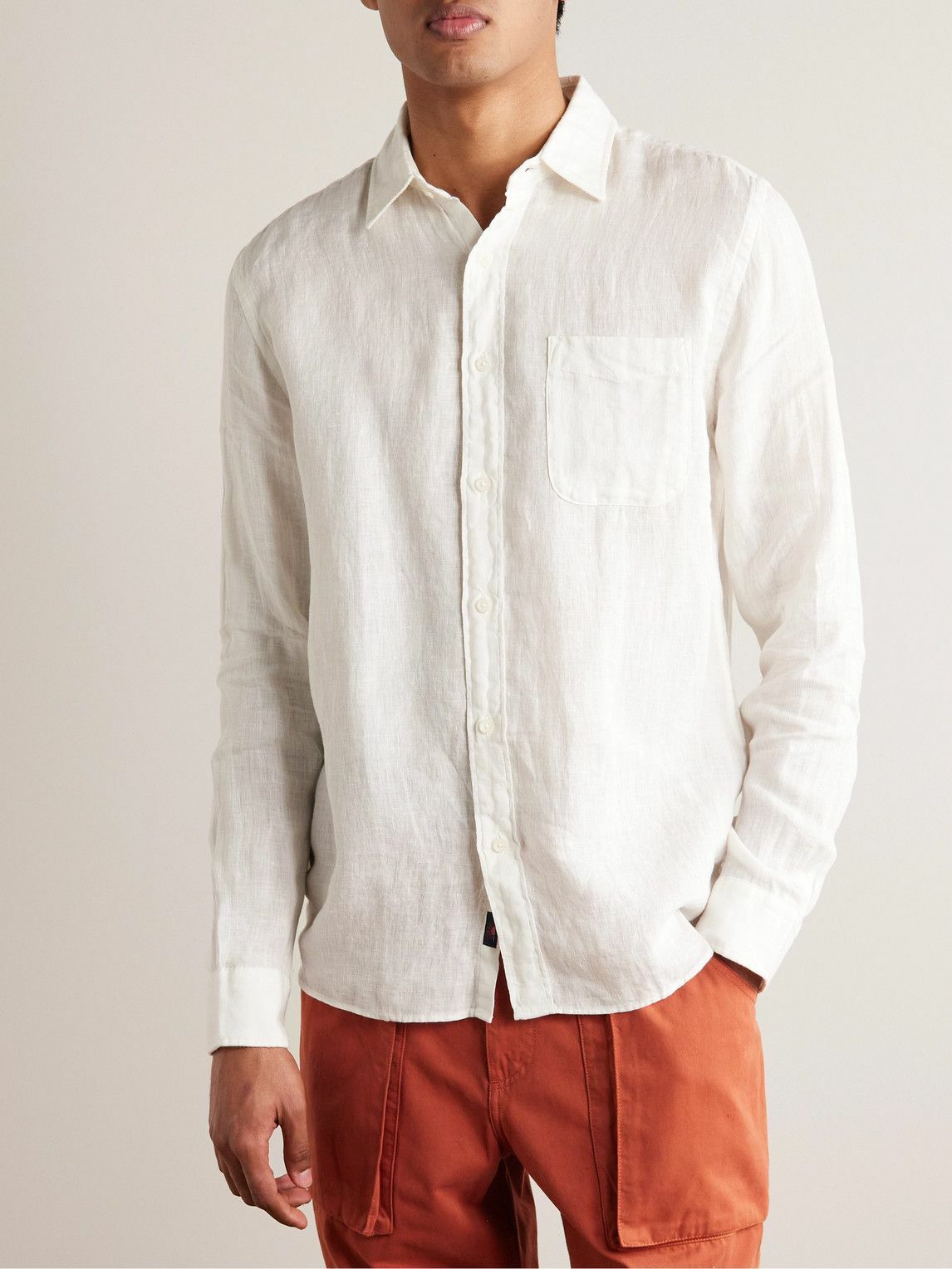 Faherty Laguna Linen Shirt White Faherty