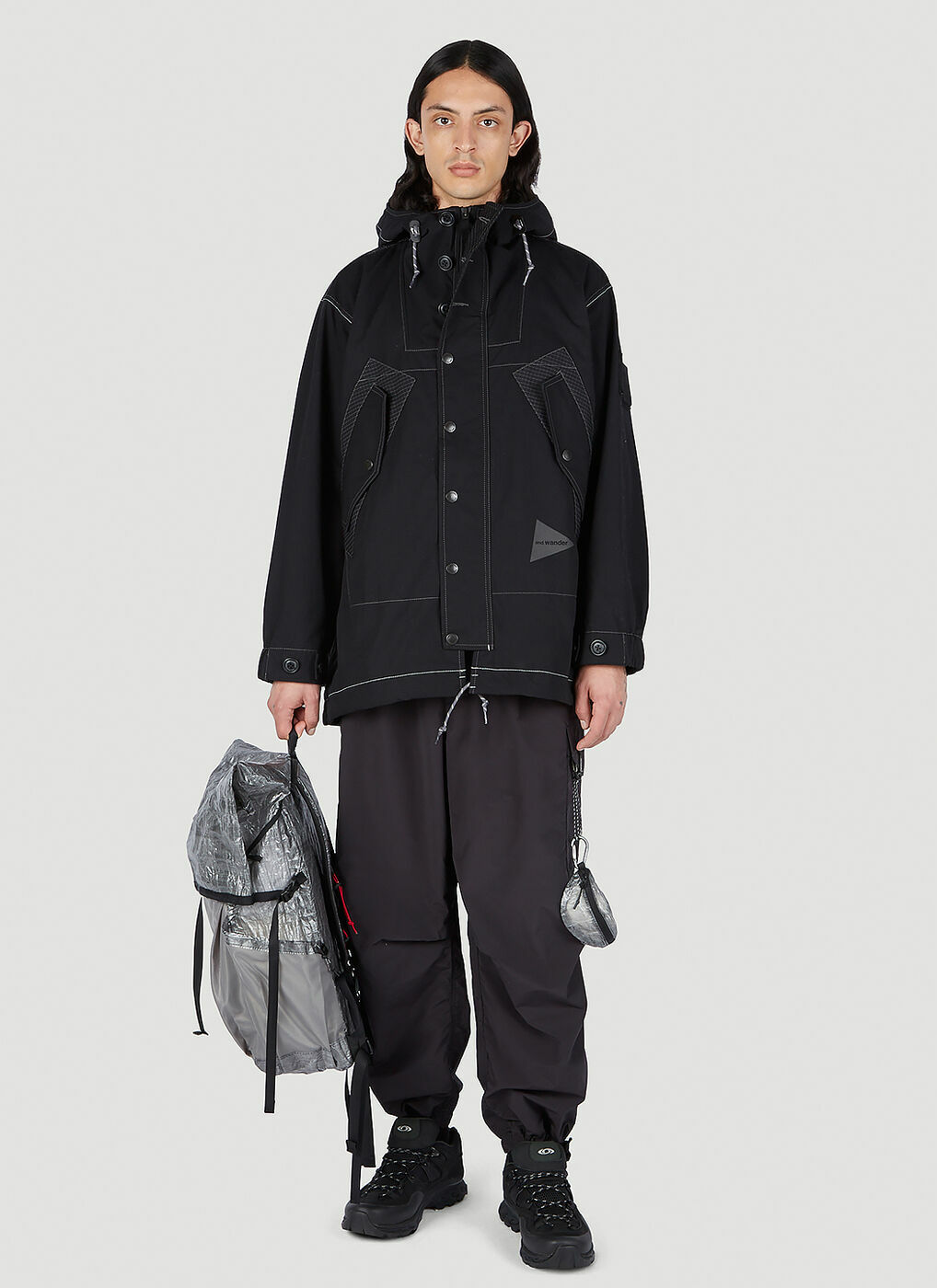 And Wander - x Danner Field Parka Jacket in Black and Wander