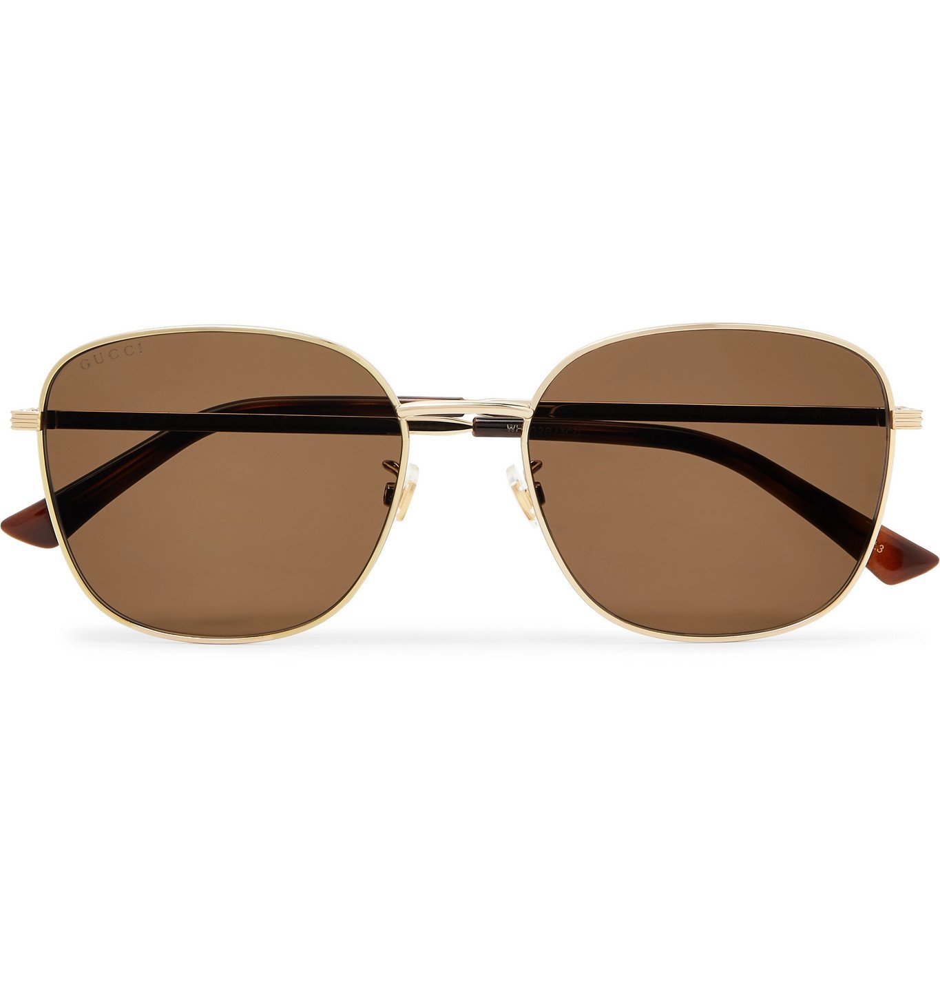 Gucci Square Frame Gold Tone Sunglasses Gold Gucci