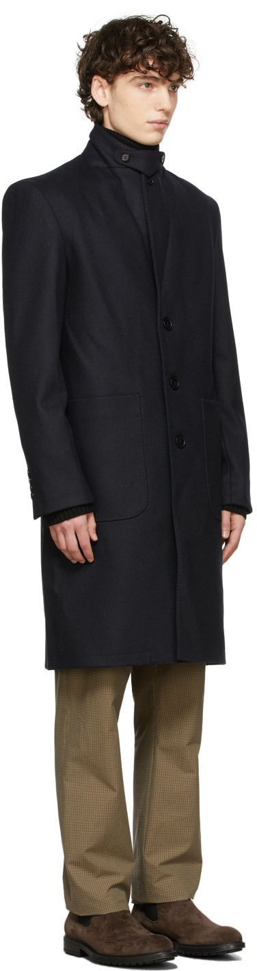 Officine Générale Navy Wool Diego Coat Officine Generale