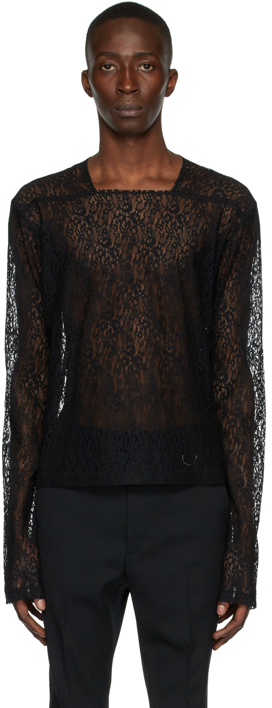 Johnlawrencesullivan Black Lace Shirt Johnlawrencesullivan