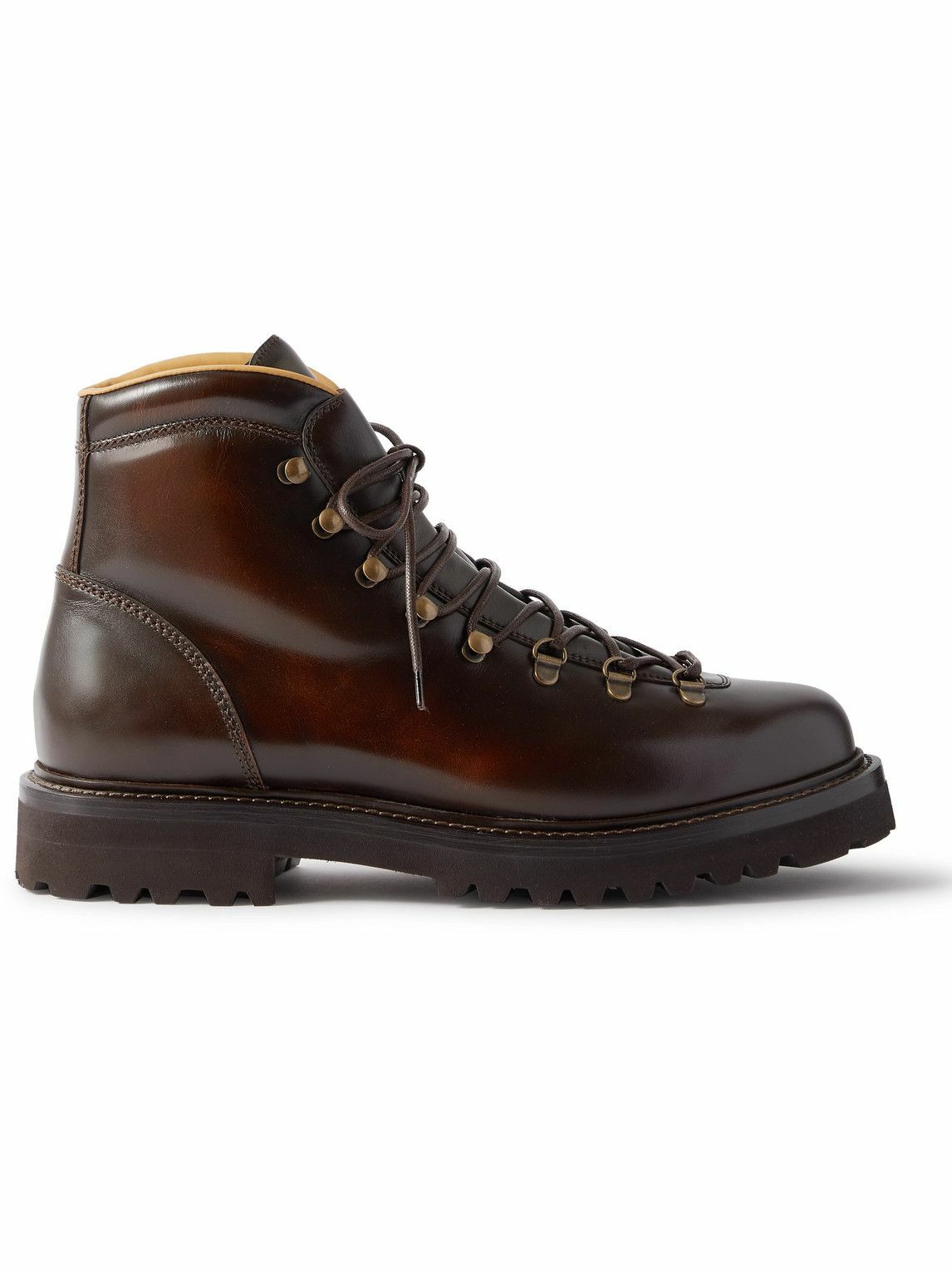 Brunello Cucinelli - Leather Hiking Boots - Brown Brunello Cucinelli
