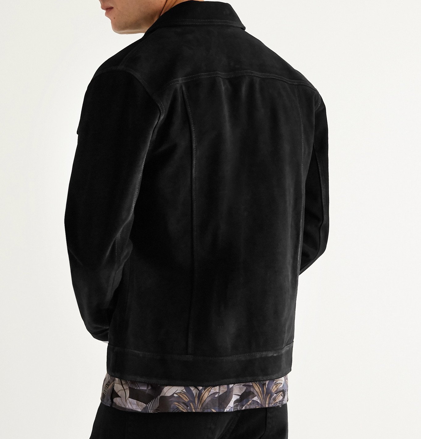 FRAME - Suede Trucker Jacket - Black 