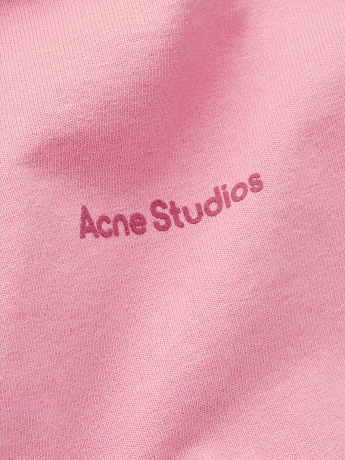 Acne Studios - Logo-Print Cotton-Jersey T-Shirt - Pink Acne Studios