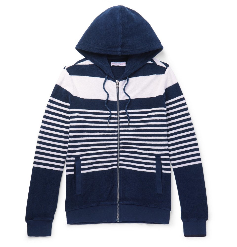 brown striped hoodie