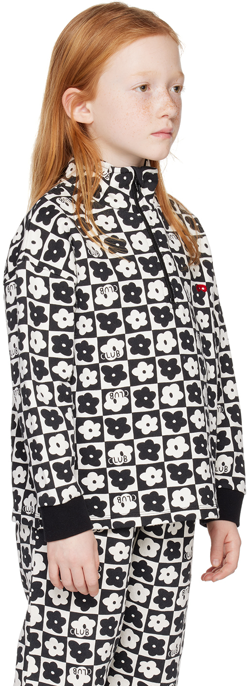 Beau Loves Kids Black & White HalfZip Sweater