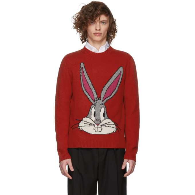 Kamer veld De lucht Gucci Red Guccy Bugs Bunny Crewneck Sweater Gucci