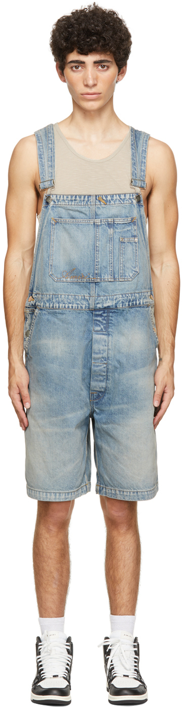 denim bermuda overalls