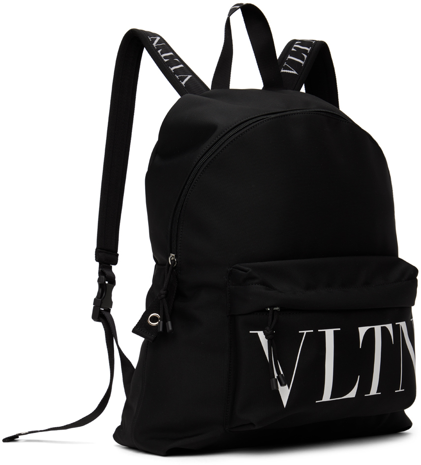 Valentino Garavani Black 'VLTN' Backpack Valentino Garavani