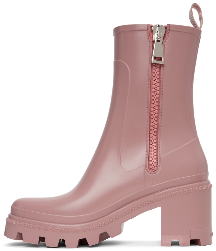 pink moncler boots