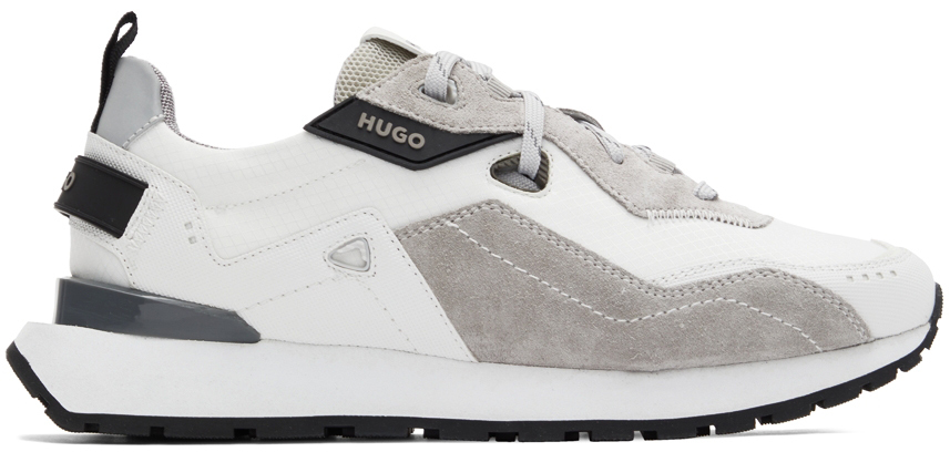 Praten tegen ader Speels Hugo White & Gray Cubite Running Sneakers Hugo Boss