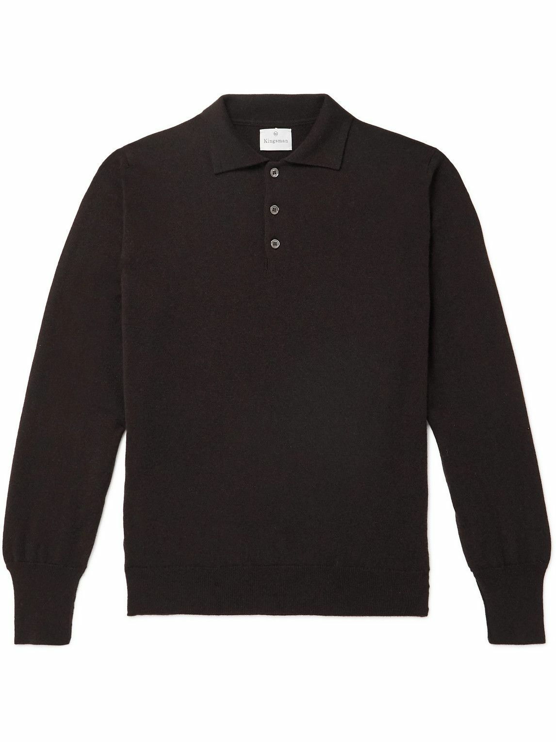 Kingsman - Oxton Cashmere Polo Shirt - Brown Kingsman