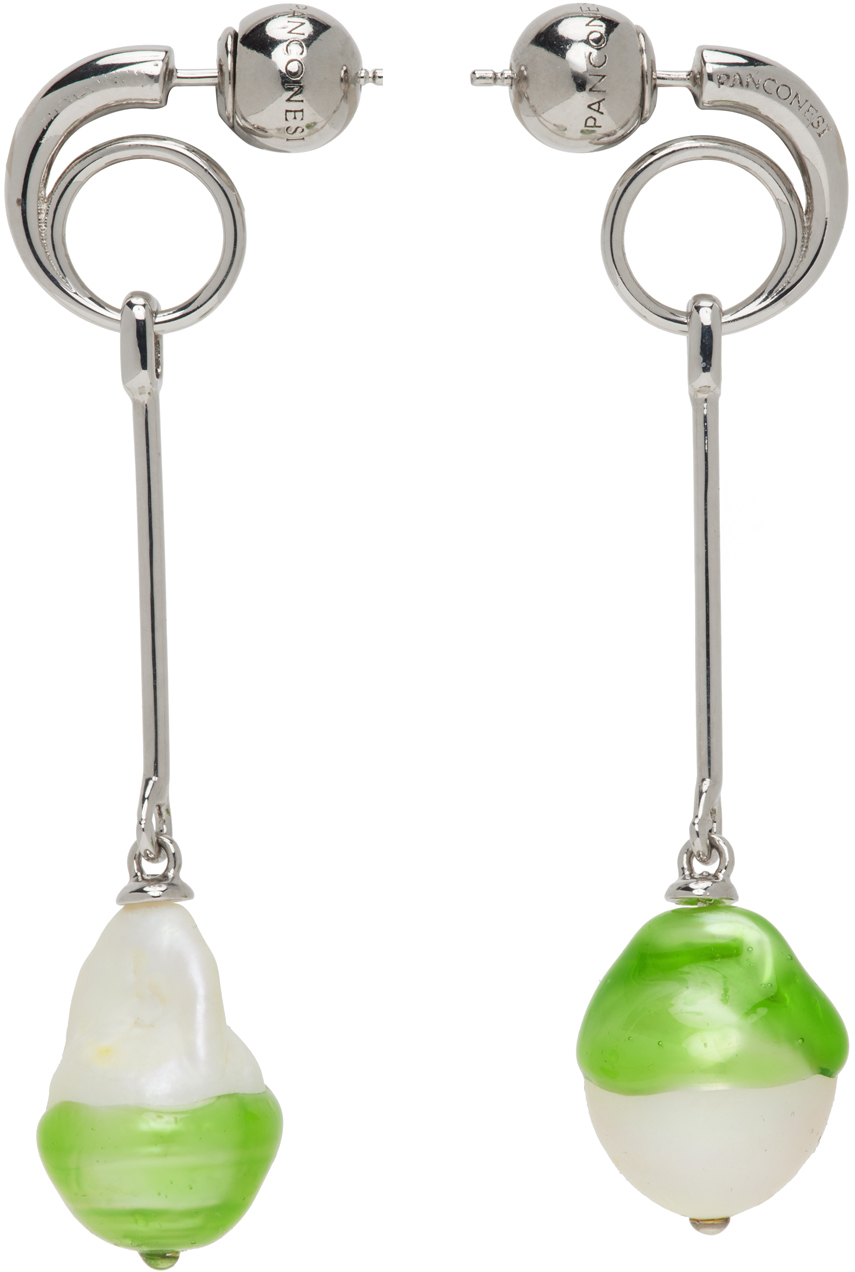 Photo: Panconesi Silver & Green Pearl Drop Earrings