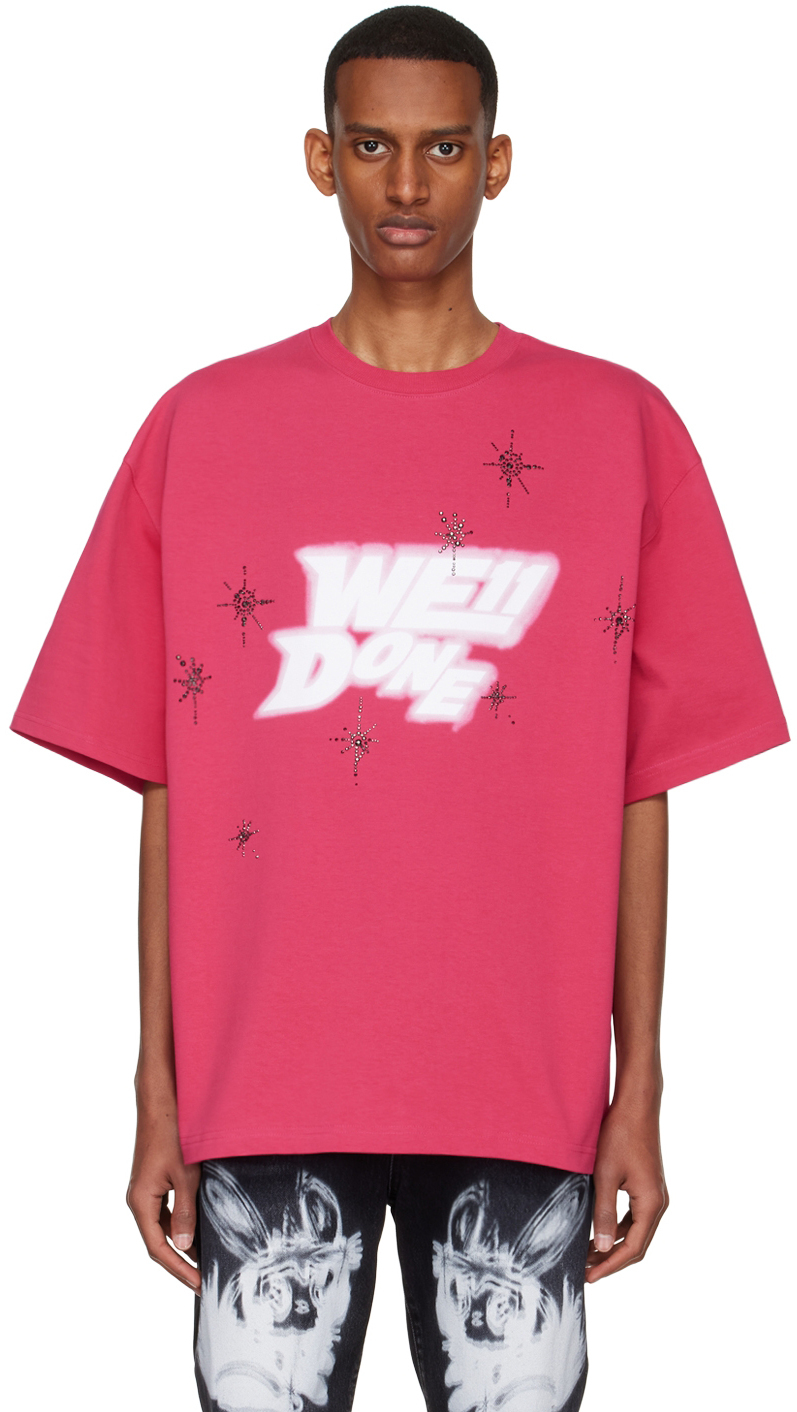 We11done Pink Cotton T-Shirt We11done