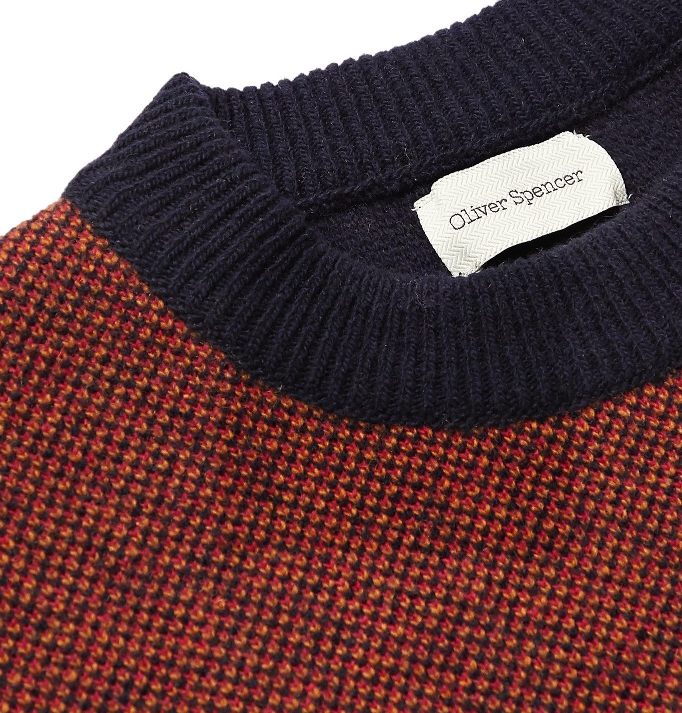 Oliver Spencer - Blenheim Colour-Block Wool Sweater - Brown