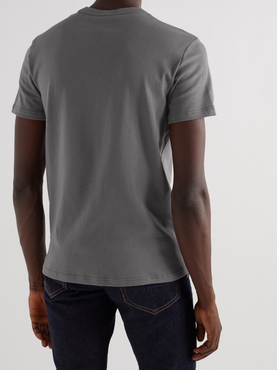 TOM FORD SlimFit StretchCotton Jersey TShirt Gray TOM FORD