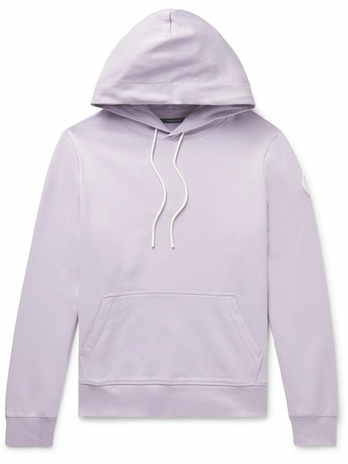 Canada Goose Huron LogoAppliquéd CottonJersey Hoodie Purple