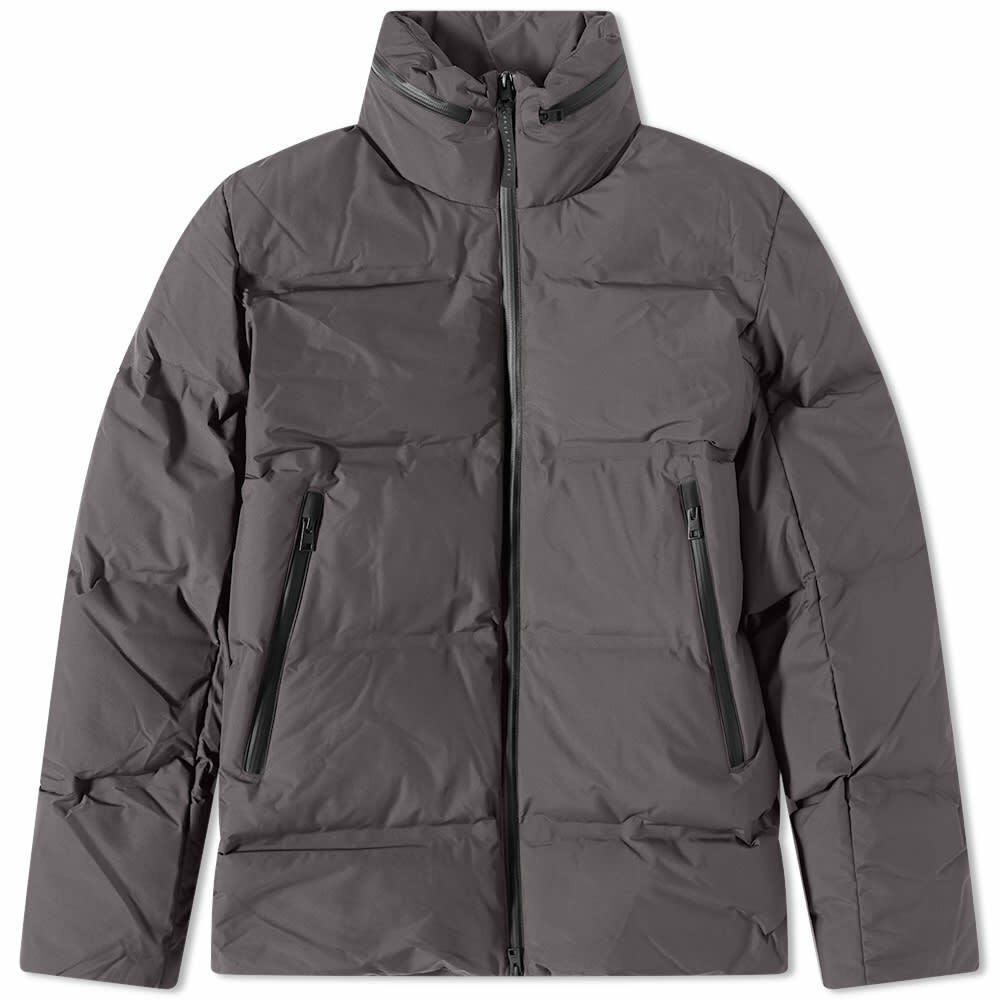 Norse Projects Men's Stand Collar Short Down Jacket in Battleship Grey