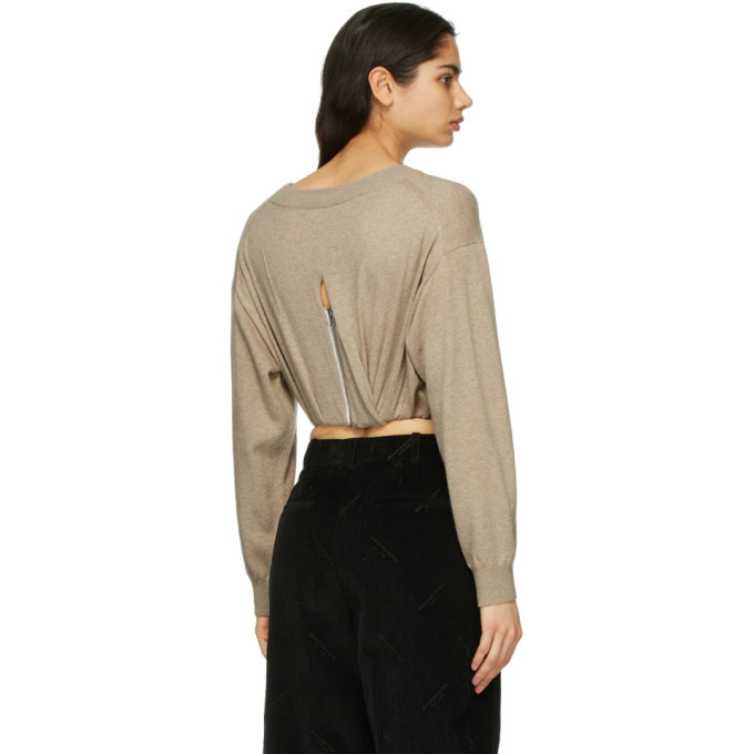 Alexander Wang Beige Corset V-Neck 
