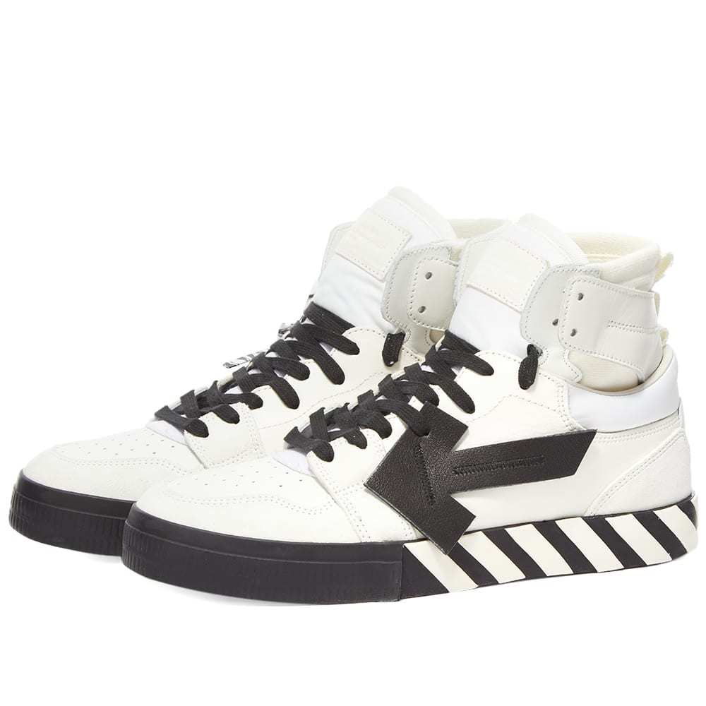 Off-White High Top Vulcanized Leather Sneaker Off-White