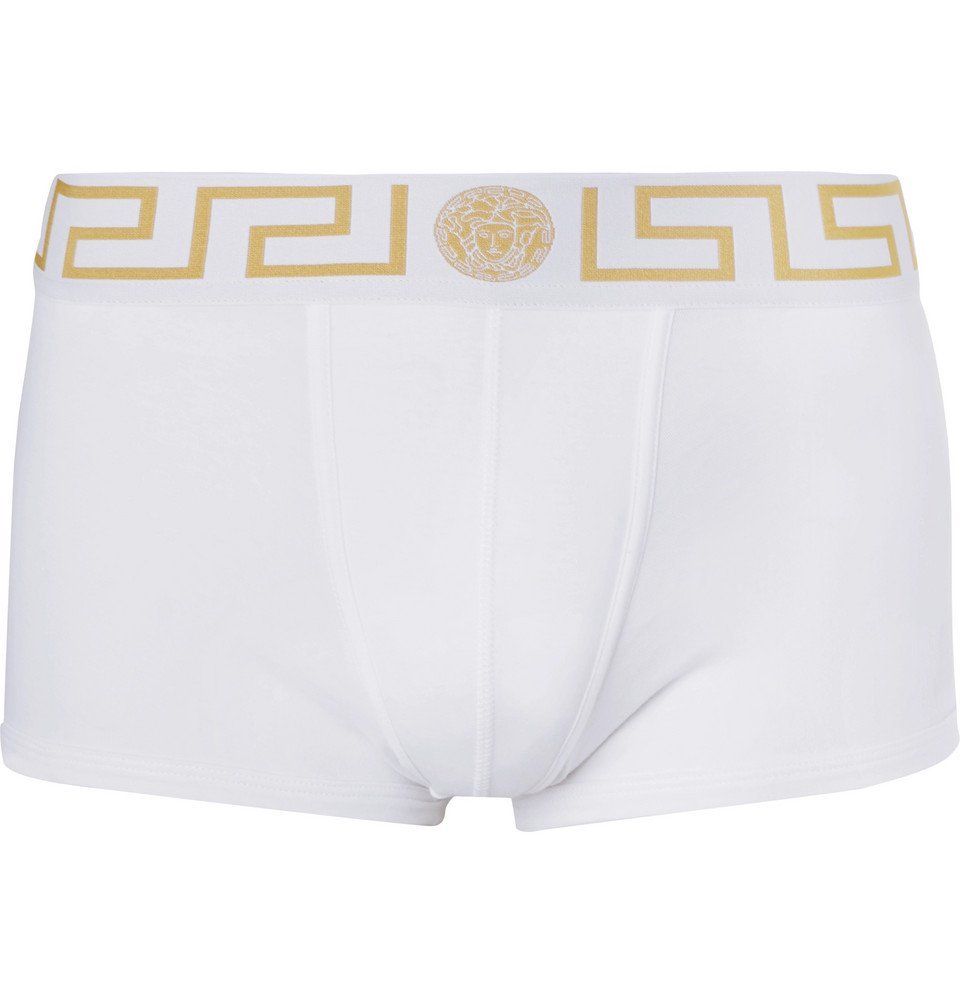 Versace - Stretch-Cotton Boxer Briefs - White Versace