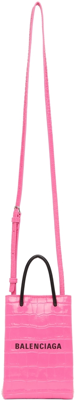 balenciaga phone bag pink