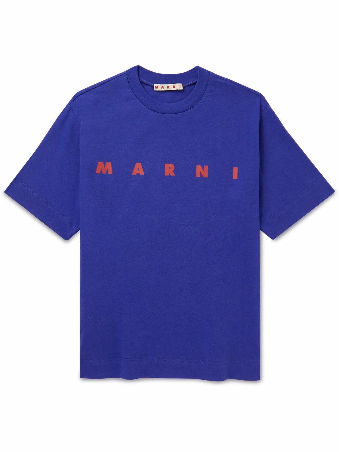 MARNI KIDS - Logo-Print Cotton-Jersey T-Shirt - Blue