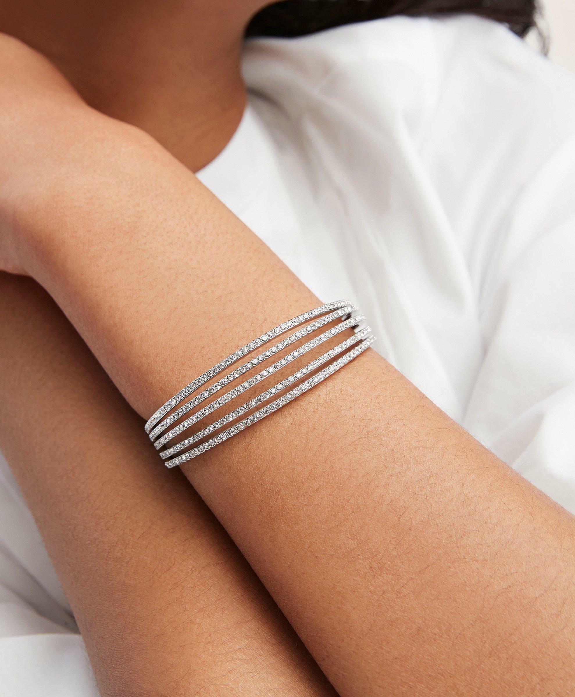 Brooks Brothers Women's Pave Cuff Bracelet | Silver