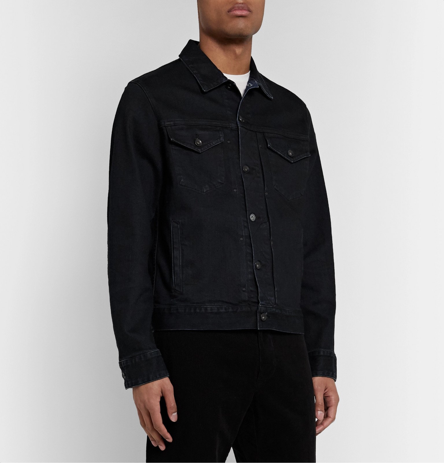 rag & bone - Definitive Denim Trucker Jacket - Black Rag and Bone