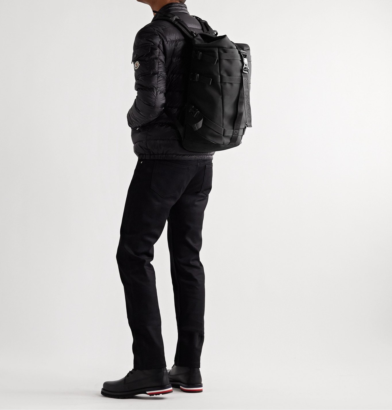 Moncler - Argens Webbing and Suede-Trimmed Ripstop Backpack 