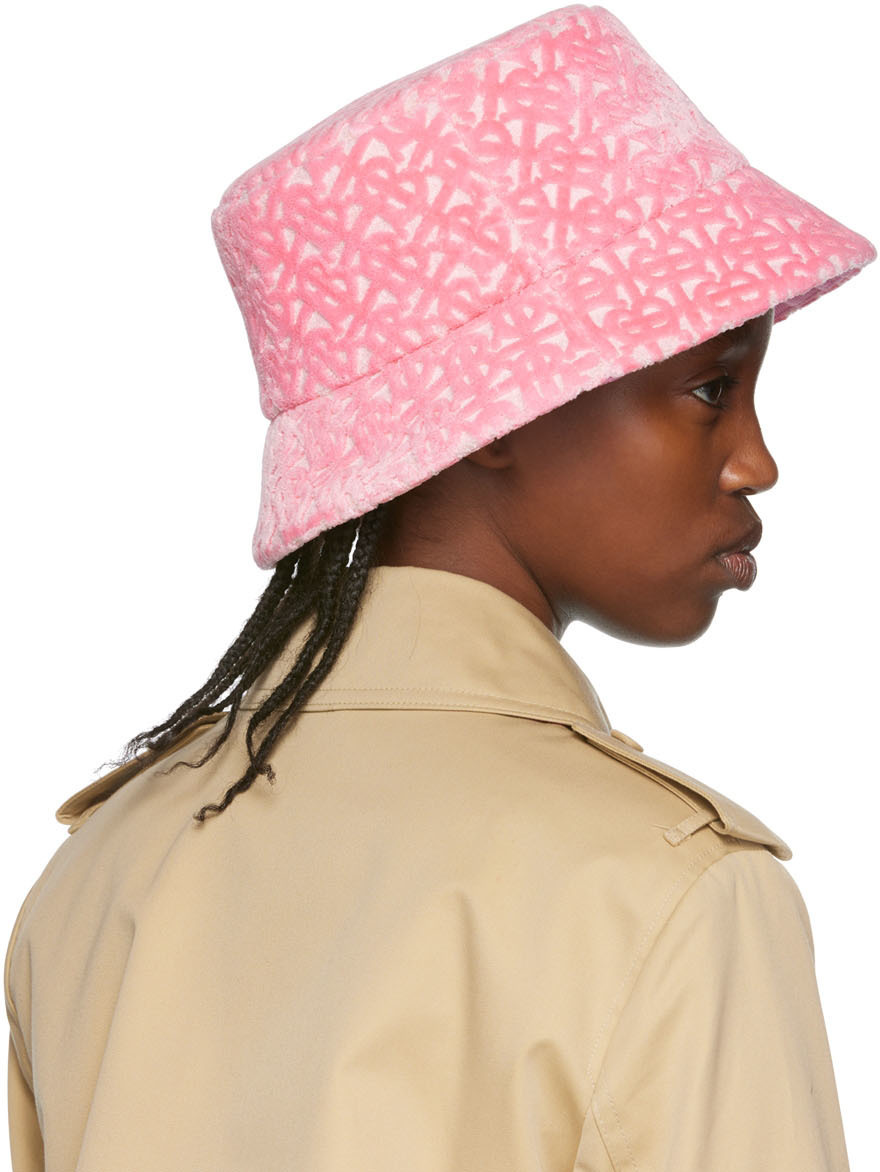 Burberry Pink Logo Bucket Hat Burberry