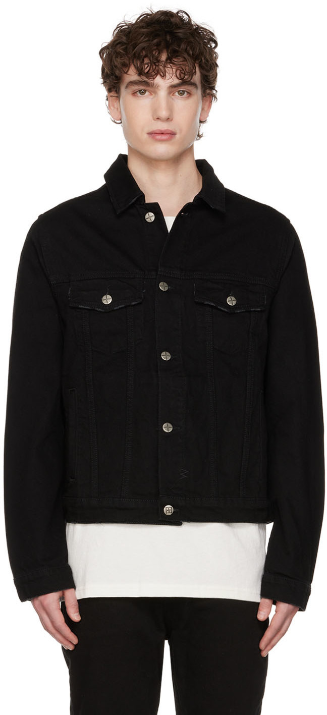 Ksubi Black Classic Laid Denim Jacket Ksubi