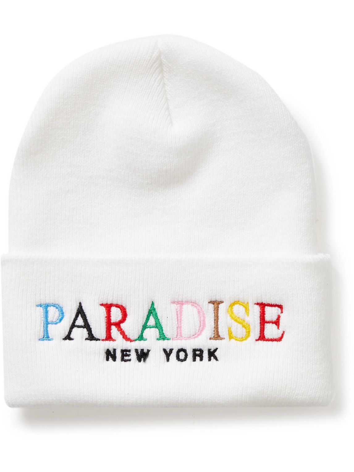 Photo: PARADISE - Logo-Embroidered Knitted Beanie