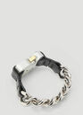 Leather Chain Bracelet in Silver