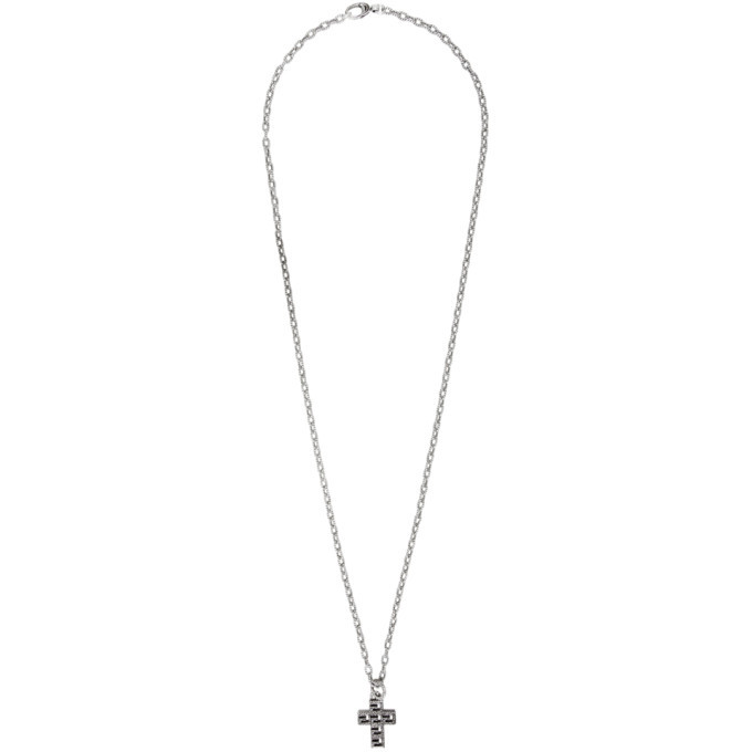 Gucci Silver Square G Cross Necklace Gucci