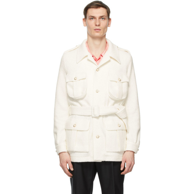 white safari jacket