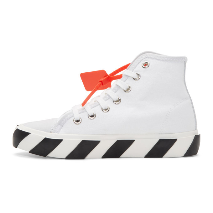 Off-White White Vulcanized High-Top Sneakers Off-White