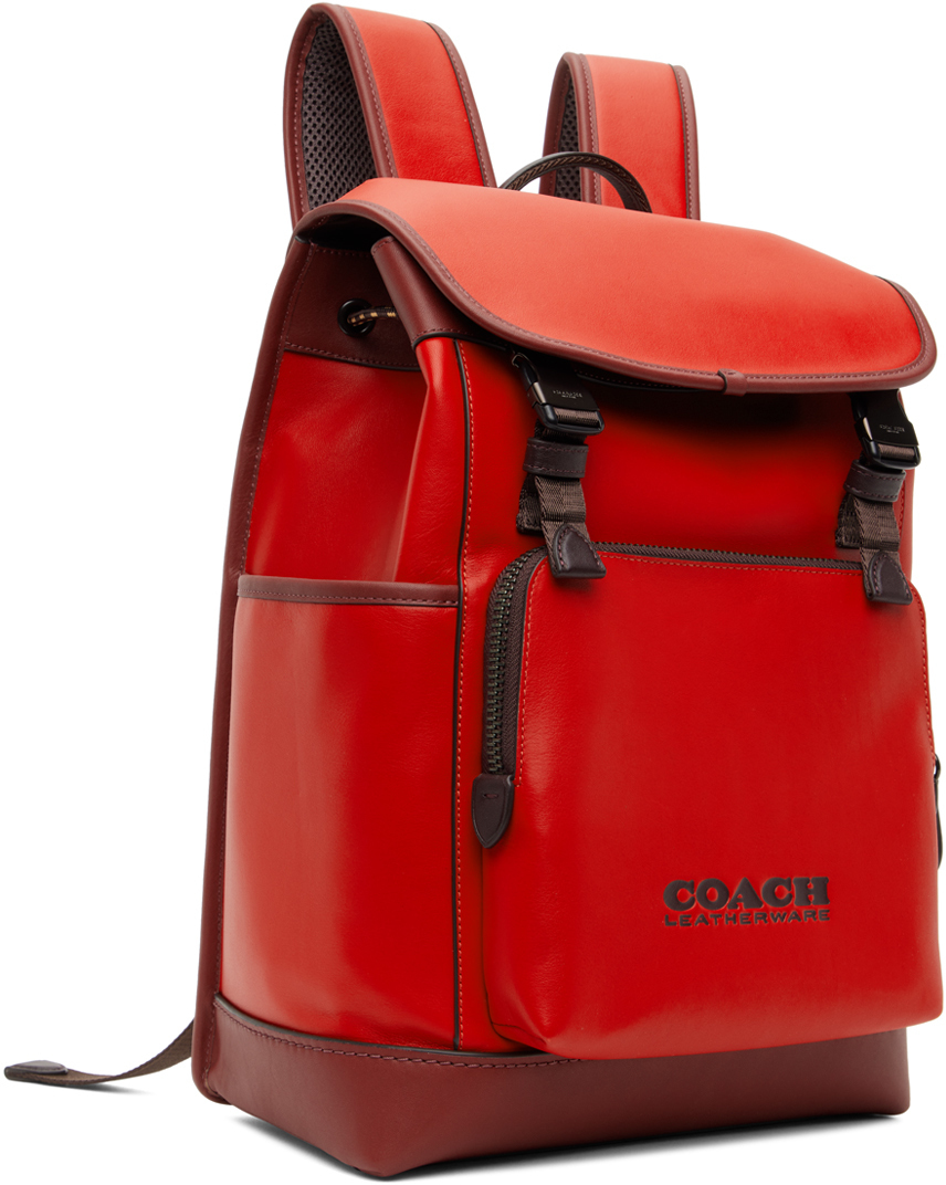 Coach 1941 Red League Flap Backpack Coach 1941