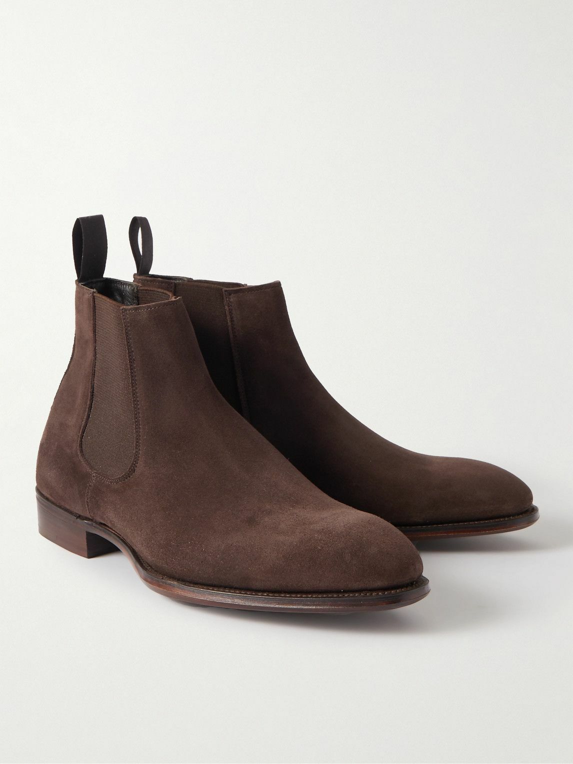 George Cleverley - Jason Suede Chelsea Boots - Brown George Cleverley