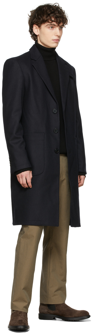 Officine Générale Navy Wool Diego Coat Officine Generale