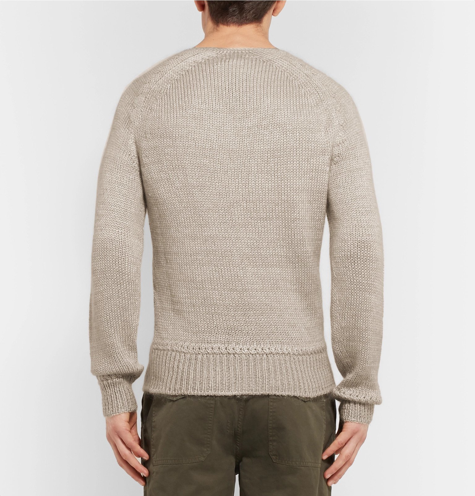 TOM FORD - Mulberry Silk and Mohair-Blend Sweater - Neutrals TOM FORD