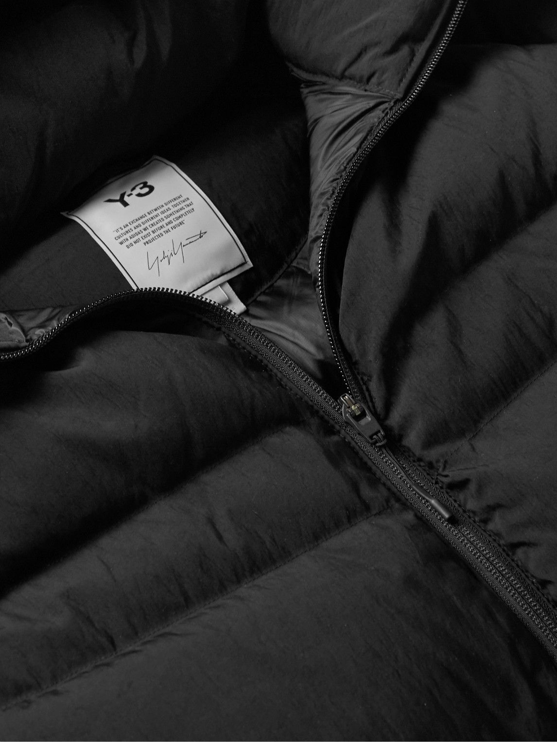 Y-3 - Quilted Shell Hooded Down Jacket - Black Y-3