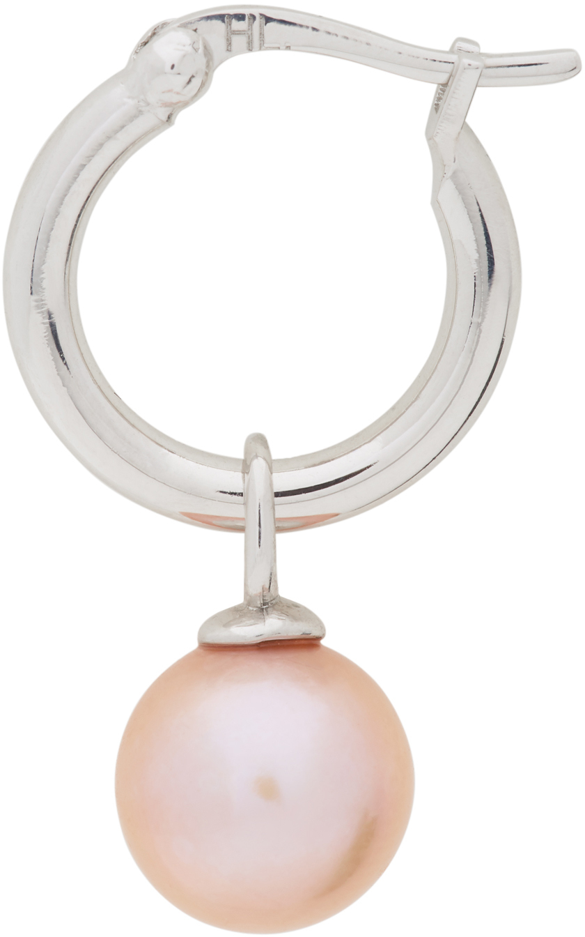 Hatton Labs SSENSE Exclusive Silver & Pink Pearl Single Earring ...