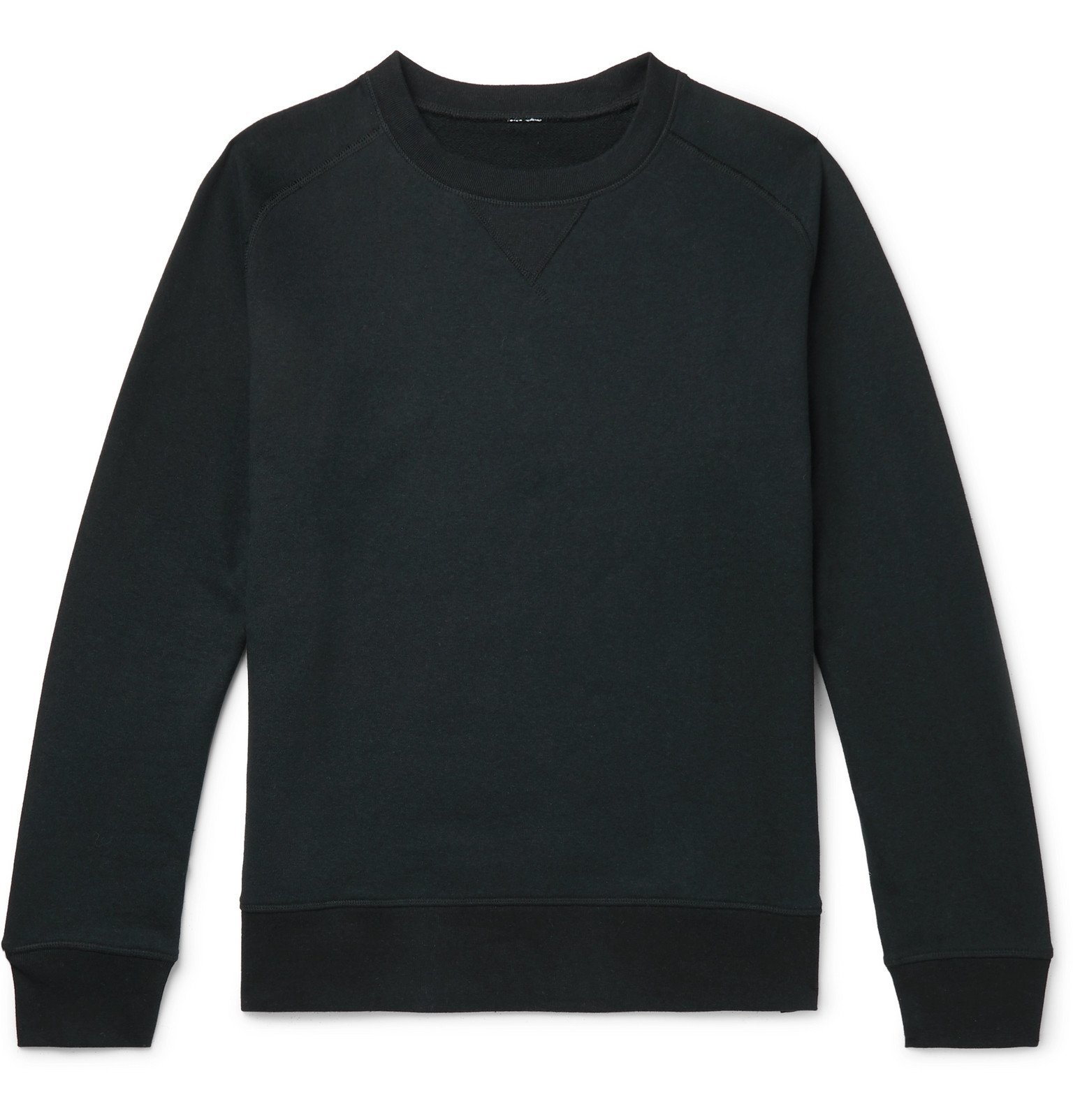 Secondskin - Mélange Loopback Cotton-Jersey Sweatshirt - Black Secondskin