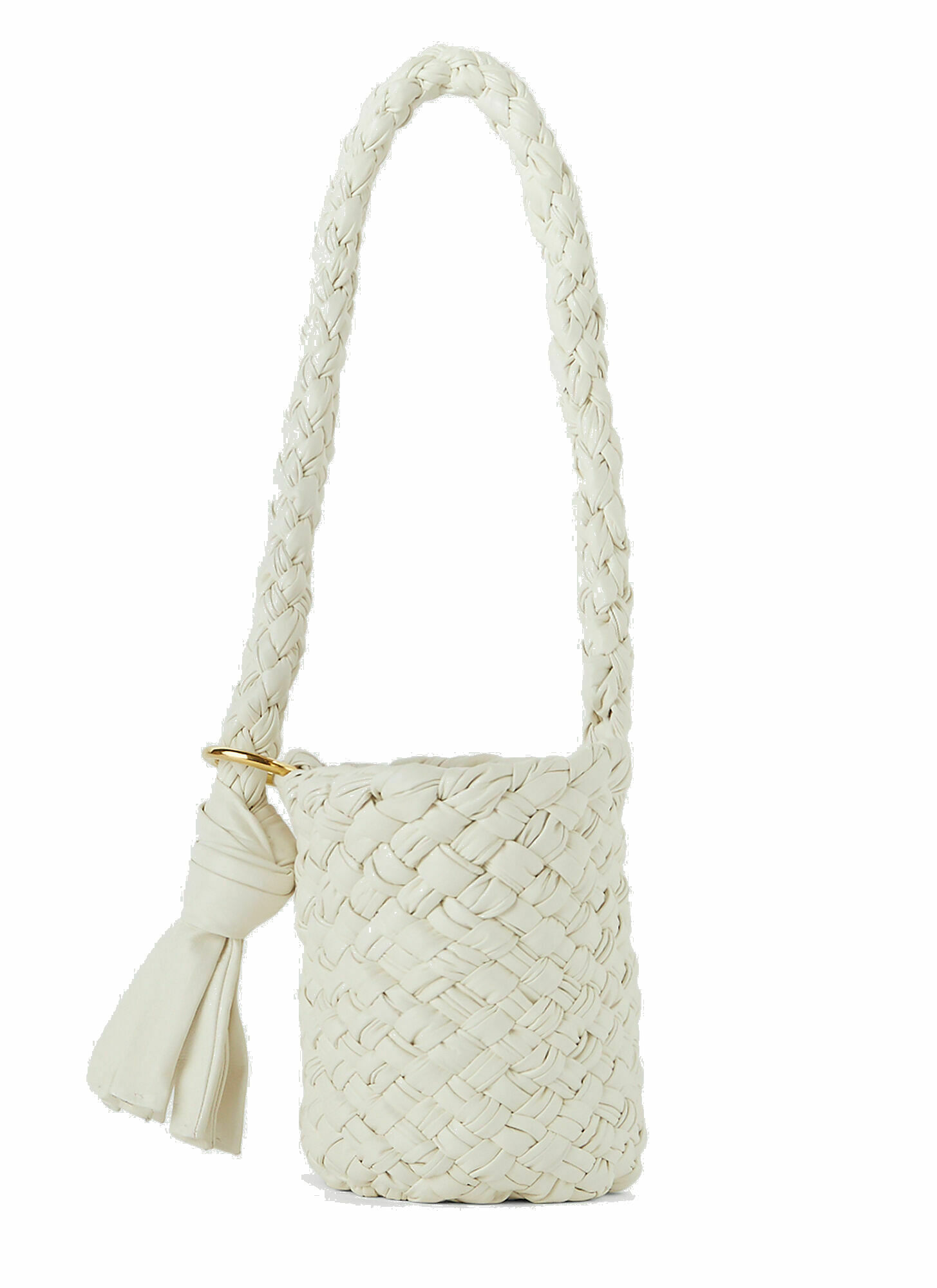 Kalimero Small Shoulder Bag in White Bottega